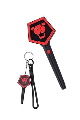 Tittaty Anime Cosplay Requisiten Cheer Sticks und Schlüsselanhänger Fan Support Stick Keychain 3D Gedrucktes Kunststoff Hunters Kostüm Zubehör (Rot Set) von Tittaty