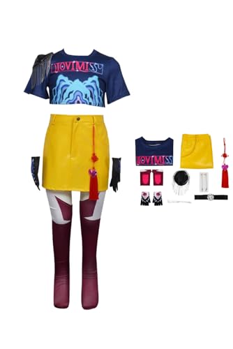 Tittaty Anime Hunters Cosplay Kostüm für Mädchen Ultrakurz Bauchfrei Oberteile Band Girlgroup Tank Top Shorts Set mit Zubehör Halloween Tittaty Anime Hunters Cosplay Kostüm für Mädchen Ultrakurz Bauchfrei Oberteile Band Girlgroup Tank Top Shorts Set mit Zubehör Halloween von Tittaty
