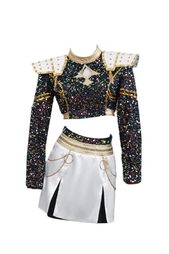 Tittaty Hunters Cosplay Kostüm für Mädchen Anime Schwarz Gold Glänzende Glitzer Outfits Bauchfrei Kurz Jacke Shorts Set Idol Star Halloween Karneval Tittaty Hunters Cosplay Kostüm für Mädchen Anime Schwarz Gold Glänzende Glitzer Outfits Bauchfrei Kurz Jacke Shorts Set Idol Star Halloween Karneval von Tittaty