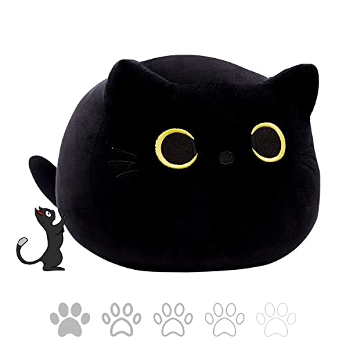 Tittaty Schwarze Katze Plüschtier Katze Kuscheltier Weiches Stofftier Kopfkissen Plüsch Kissen Christmas Toy Weihnachten Geburtstagsfeier Geschenke Dekoration (40 * 28cm) Tittaty Schwarze Katze Plüschtier Katze Kuscheltier Weiches Stofftier Kopfkissen Plüsch Kissen Christmas Toy Weihnachten Geburtstagsfeier Geschenke Dekoration (40 * 28cm) von Tittaty