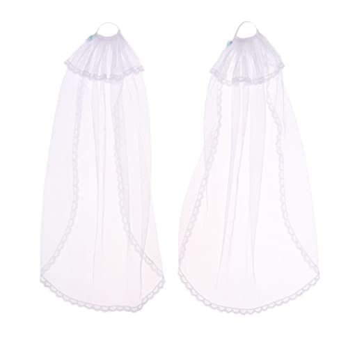 Tiuimk Fashion Doll Hochzeits-Brautschleier, Weiß, Kopfbedeckung für 30,5 cm Puppenzubehör von Tiuimk