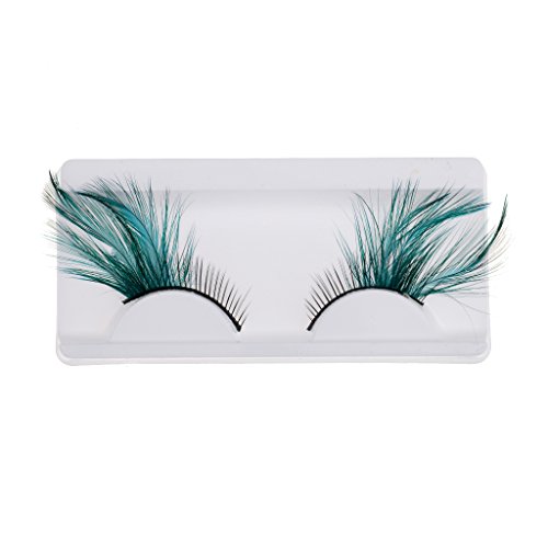 Tiuimk Feather Falsche Wimpern Dramatisches Bühnen-Make-up Halloween Essential - Grüner Augenschwanz Tiuimk Feather Falsche Wimpern Dramatisches Bühnen-Make-up Halloween Essential - Grüner Augenschwanz von Tiuimk