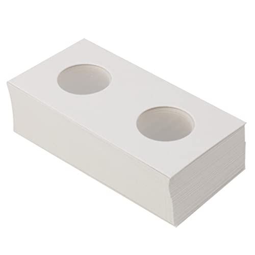 Tiuimk Münzhalter aus Karton, quadratisch, 26,5 mm, Weiß, 50 Stück von Tiuimk