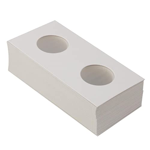 Tiuimk Münzhalter aus Karton, quadratisch, 35 mm, Weiß, 50 Stück von Tiuimk