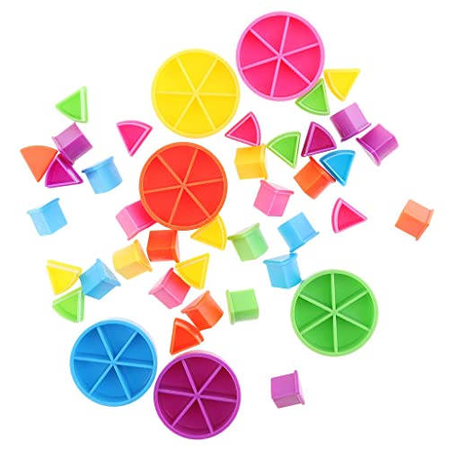Tiuimk Packung mit 42 Stück Spielstücken Tortenkeile für mathematische Brüche von Tiuimk