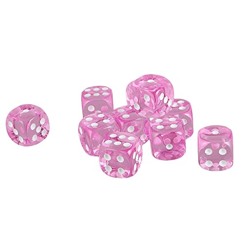Tiuimk Sechsseitige Würfel, transparent, 16 mm, abgerundete Ecken, Rosa, 10 Stück Tiuimk Sechsseitige Würfel, transparent, 16 mm, abgerundete Ecken, Rosa, 10 Stück von Tiuimk