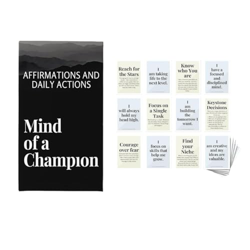 Mind of A Champion – Motivationskarten für Männer – Affirmationen und Aktionsschritte, um Träume in die Realität zu verwandeln – Geschenk für Ihren Ehemann oder Freunde Mind of A Champion – Motivationskarten für Männer – Affirmationen und Aktionsschritte, um Träume in die Realität zu verwandeln – Geschenk für Ihren Ehemann oder Freunde von Tiuyii