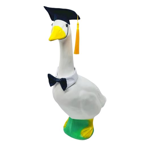 Veranda Goose Grad Hut Abschluss Gans Outfit mit gelber Quaste und Fliege Grad Foto Prop Kostüm Kappe für Outdoor Terrasse Hof Kunst Statue Dekoration Veranda Goose Grad Hut Abschluss Gans Outfit mit gelber Quaste und Fliege Grad Foto Prop Kostüm Kappe für Outdoor Terrasse Hof Kunst Statue Dekoration von Tiuyii