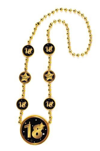 18 Geburtstag Deko Kette schwarz/gold - Originelle Dekoration für einen gelungenen 18. Geburtstag Junge oder Mädchen - Tiwoca von Tiwoca