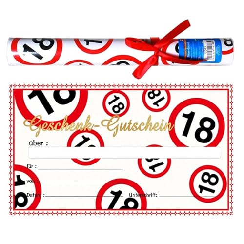 Tiwoca 30 Geburtstag Geschenk Geschenk-Gutschein Verkehrszeichen rot/weiß - Originelles Geburtstagsgeschenk für einen gelungenen 30 Geburtstag Frauen oder Männer von Tiwoca