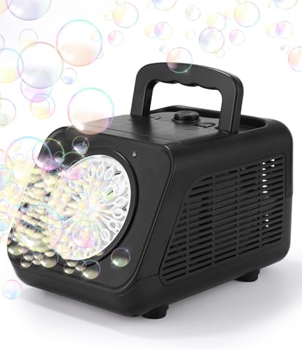 Seifenblasenmaschine,Bubble Machine,Seifenblasen Hochzeit,Seifenblasenmaschine Automatischer Blasenmacher, Blasenmaschine, Passend für Hochzeiten/im Freien/Parteien/Geburtstage (Schwarz) von Tixexo