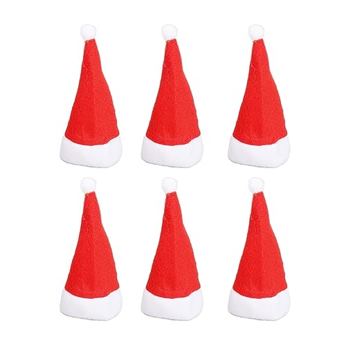 Tixiyu 20pcs Mini Santa Hats Weihnachten Miniatur -Ornamente Kleine Weihnachtsmützen Festliche Dekorationen für Besteck Weinflaschen DIY Bastelfeiertagsgeschirr Dekoration mit von Tixiyu