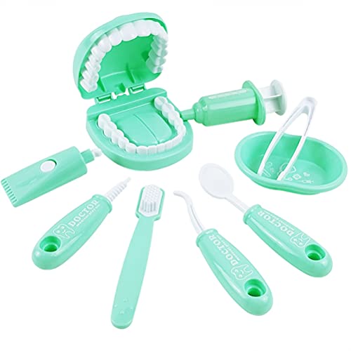 Tixiyu 9-teiliges Zahnarzt-Set Kinder mit Zahnspangen, Spielzeug Ärzte, Spielzeug Kinder, Rollenspielzeug, Jungen und Mädchen, Simulationsspielzeug, Grün Tixiyu 9-teiliges Zahnarzt-Set Kinder mit Zahnspangen, Spielzeug Ärzte, Spielzeug Kinder, Rollenspielzeug, Jungen und Mädchen, Simulationsspielzeug, Grün von Tixiyu