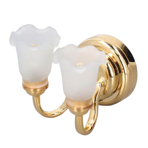 Dualkopf Tulip Design Puppenhaus Schreibtisch Lampe, Batterie Betriebenes Miniatur Licht für 1:12 Maßstab Dekor, für Puppenhaus, Restaurant, Bar, Mikro-Landschafts Dekoration, Dualkopf Tulip Design Puppenhaus Schreibtisch Lampe, Batterie Betriebenes Miniatur Licht für 1:12 Maßstab Dekor, für Puppenhaus, Restaurant, Bar, Mikro-Landschafts Dekoration, von Tixiyu