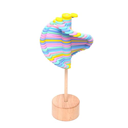 Tixiyu Holzstab Stressabbau Spielzeug Rotierende Lollipop Kreative Kunst Spielzeug für Kinder Helicone Stick Artefakt von Tixiyu