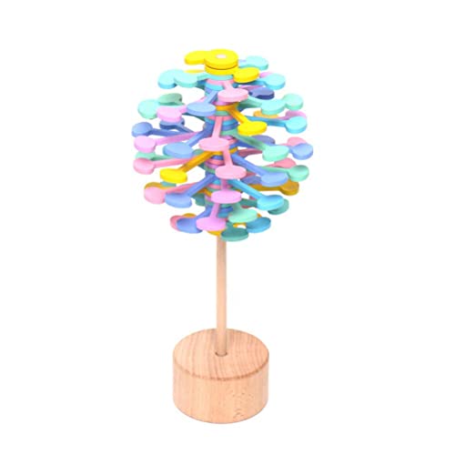 Tixiyu Holzstab Stressabbau Spielzeug Rotierender Lollipop Kreatives Kunst Spielzeug für Kinder Helicone Stick Artefact von Tixiyu