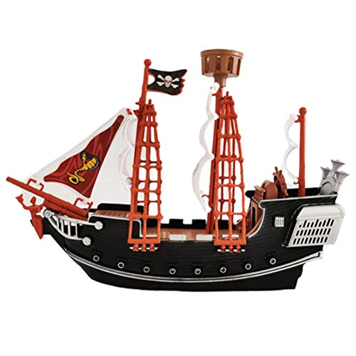 Tixiyu Kinder-Piratenschiff-Spielzeug, Heimdekoration, Ornamente, Sicherheit, langlebig, Piratenschiff, Modell, Geschenk für Kinder ab 3 Jahren (27 x 19 x 6,5 cm) von Tixiyu