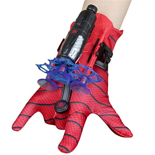 Tixiyu Spider Launcher Handschuh, Kinder Kunststoff Cosplay Handschuh Hero Launcher Handgelenk Spielzeug Set, lustiges Lernspielzeug Kostüm Requisiten für Kinder von Tixiyu