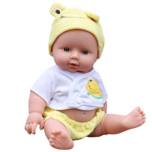 Tixiyu Weiche Plastische Lebensee Babypuppe Realistische Lebensechte Babyspielzeug Bewegliche Gelenke für 18 Monate Plus mit Rotierbaren Armen Bein Kopf, Babypuppe für die Elternpraxis von Tixiyu