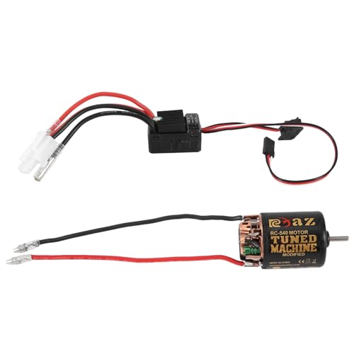 Tixqeaif 540 Brushed Motor 13T mit 1060 Brushed ESC 60A 2-3S LiPo Wasserdichter Elektrischer Geschwindigkeitsregler für RC 1/10 Crawler Car von Tixqeaif