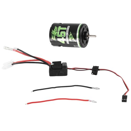 Tixqeaif 540 Brushed Motor 45T mit 1060 Brushed ESC 60A 2-3S LiPo Wasserdichter Elektrischer Geschwindigkeitsregler für RC 1/10 Car von Tixqeaif