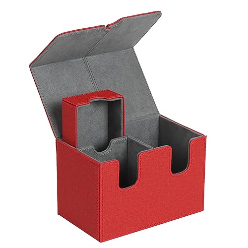 Tixqeaif Aufbewahrungsbox für Kartendecks, Kartenaufbewahrung, Sammlerspiel, Sammelkartenbox, Kartentrage-Organizer für Mehr Als 160 Karten, Rot Tixqeaif Aufbewahrungsbox für Kartendecks, Kartenaufbewahrung, Sammlerspiel, Sammelkartenbox, Kartentrage-Organizer für Mehr Als 160 Karten, Rot von Tixqeaif