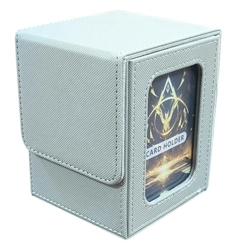 Tixqeaif Display-Kartenbox,Kartenbox Geeignet für 100 Karten mit Doppelhülle,Tragbare Aufbewahrungskartenbox mit Großer Kapazität,F von Tixqeaif