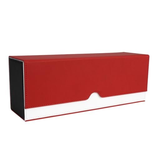 Tixqeaif Magnetischer Karten-Organizer mit Saugnapf, Sammelkarten-Deck-Box-Halter, Sammelspielhülle, Wiederverwendbar, Rot von Tixqeaif