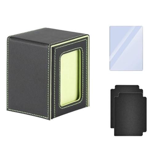 Tixqeaif Premium Sammelkartenbox zum Schutz der Karten Trading Deck Box Passend für Deck Leder Kartenbox Grün von Tixqeaif