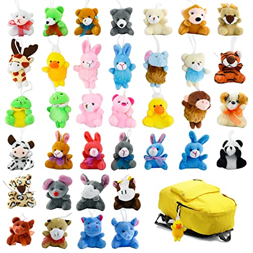 Tizund Children's Plush Toy Pendant, Pack of 36 Cuddly Toy Small Animals Key Ring Pendant Toy, Key Chain, Key Ring, Children's Party Gift, Toy Set, Party Bag, Soft Extrusion Toys Birthday Party Gifts Tizund Children's Plush Toy Pendant, Pack of 36 Cuddly Toy Small Animals Key Ring Pendant Toy, Key Chain, Key Ring, Children's Party Gift, Toy Set, Party Bag, Soft Extrusion Toys Birthday Party Gifts von Tizund