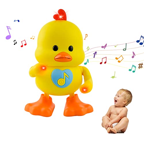 Tizund Dancing Duck Toy for Toddlers,Light Up Music Singing Dancing Crawling Walking Interactive Yellow Duck Toy,Singing Kids Duck Interactive Toys for Toddler Boys Girls Preschool Gifts von Tizund