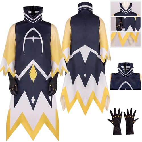 Anime Adam Cosplay Uniform Kostüm Spiel Hazbin Hotel Cosplay Outfits mit Niffty Rolle Anzugjacke Uniform Rock Verkleidung Anzug Halloween Karneval Party Kleidung Zubehör Komplettset für Erwachsene von Tjlmomo