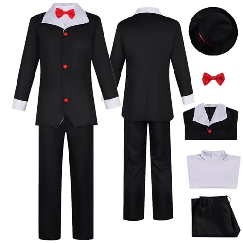 Anime Husk Cosplay Uniform Kostüm Spiel Hazbin Hotel Cosplay Outfits mit Blitzo Rolle Mütze Hose Uniform Rock Verkleidung Anzug Halloween Karneval Party Kleidung Zubehör Komplettset für Männer Anime Husk Cosplay Uniform Kostüm Spiel Hazbin Hotel Cosplay Outfits mit Blitzo Rolle Mütze Hose Uniform Rock Verkleidung Anzug Halloween Karneval Party Kleidung Zubehör Komplettset für Männer von Tjlmomo