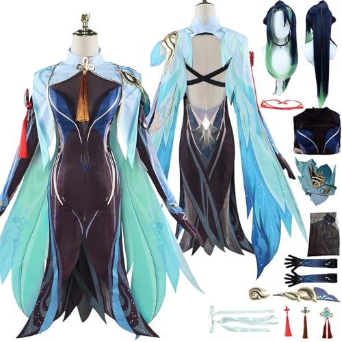 Anime Xianyun Cosplay Uniform Kostüm Spiel Genshin Impact Cosplay Outfits mit Yae Miko Rolle Schmuck Uniform Rock Verkleidung Anzug Halloween Karneval Party Kleidung Zubehör Komplettset für Frauen Anime Xianyun Cosplay Uniform Kostüm Spiel Genshin Impact Cosplay Outfits mit Yae Miko Rolle Schmuck Uniform Rock Verkleidung Anzug Halloween Karneval Party Kleidung Zubehör Komplettset für Frauen von Tjlmomo
