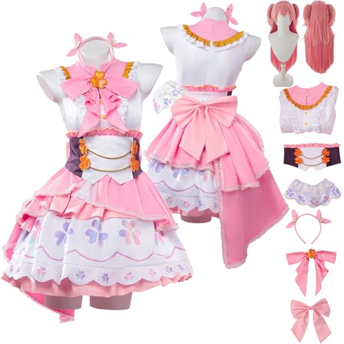 Tjlmomo Anime Airi Momoi pink Cosplay Uniform Kostüm Spiel Project Sekai Colourful Stage Cosplay Outfits mit Perücke Rolle Nene Kusanagi Uniform Rock Verkleidung Anzug Halloween Komplettset für Frauen Tjlmomo Anime Airi Momoi pink Cosplay Uniform Kostüm Spiel Project Sekai Colourful Stage Cosplay Outfits mit Perücke Rolle Nene Kusanagi Uniform Rock Verkleidung Anzug Halloween Komplettset für Frauen von Tjlmomo