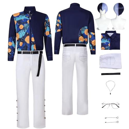 Tjlmomo Anime Aoyagi Toya Flower Cosplay Uniform Kostüm Spiel Project Sekai Colourful Stage Cosplay Outfits mit Perücke Rolle An Shiraishi Uniform Verkleidung Anzug Halloween Komplettset für Männer Tjlmomo Anime Aoyagi Toya Flower Cosplay Uniform Kostüm Spiel Project Sekai Colourful Stage Cosplay Outfits mit Perücke Rolle An Shiraishi Uniform Verkleidung Anzug Halloween Komplettset für Männer von Tjlmomo
