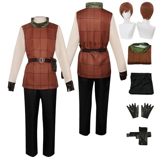Tjlmomo Anime Chilchuck Tims Cosplay Uniform Kostüm Spiel Delicious in Dungeon Cosplay Outfits mit Perücke Rolle Laios Touden Uniform Rock Verkleidung Anzug Halloween Party Komplettset für Männer Tjlmomo Anime Chilchuck Tims Cosplay Uniform Kostüm Spiel Delicious in Dungeon Cosplay Outfits mit Perücke Rolle Laios Touden Uniform Rock Verkleidung Anzug Halloween Party Komplettset für Männer von Tjlmomo