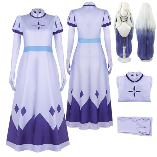 Tjlmomo Anime Emily Cosplay Uniform Kostüm Spiel Hazbin Hotel Cosplay Outfits mit Valentino Rolle Perücke Uniform Rock Verkleidung Anzug Halloween Karneval Party Kleidung Zubehör Komplettset für von Tjlmomo