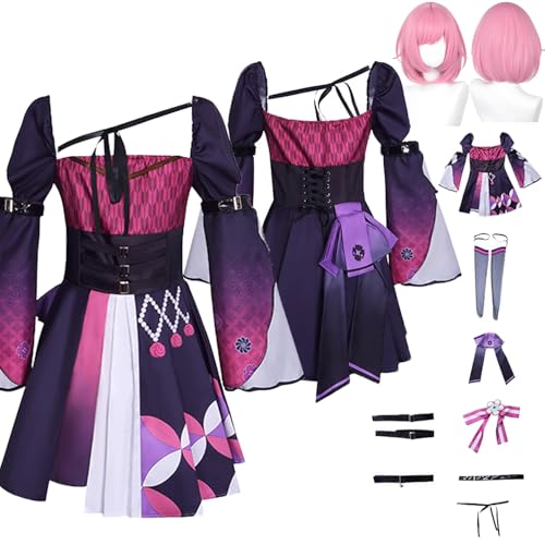 Tjlmomo Anime Emu Otori Purple Cosplay Uniform Kostüm Spiel Project Sekai Colourful Stage Cosplay Outfits mit Perücke Rolle Megurine Luka Uniform Rock Verkleidung Anzug Halloween Party für Frauen Tjlmomo Anime Emu Otori Purple Cosplay Uniform Kostüm Spiel Project Sekai Colourful Stage Cosplay Outfits mit Perücke Rolle Megurine Luka Uniform Rock Verkleidung Anzug Halloween Party für Frauen von Tjlmomo