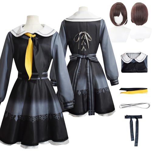 Tjlmomo Anime Ena Shinonome Cosplay Kostüm Spiel Project Sekai Colourful Stage Cosplay Outfits mit Perücke Rolle Emu Otori Uniform Rock Anzug Halloween Karneval Party Kleidung für Frauen (M) von Tjlmomo