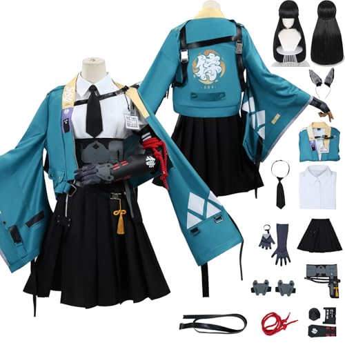 Tjlmomo Anime Hoshimi Miyabi Cosplay Uniform Kostüm Spiel Cosplay Outfits mit Yixuan Rolle Perücke Uniform Rock Verkleidung Anzug Halloween Karneval Party Kleidung Zubehör Komplettset für Frauen Tjlmomo Anime Hoshimi Miyabi Cosplay Uniform Kostüm Spiel Cosplay Outfits mit Yixuan Rolle Perücke Uniform Rock Verkleidung Anzug Halloween Karneval Party Kleidung Zubehör Komplettset für Frauen von Tjlmomo