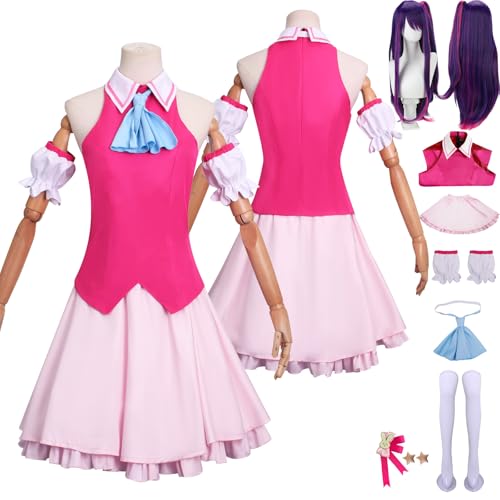 Tjlmomo Anime Hoshino Ai New Skin Cosplay Uniform Kostüm Spiel Cosplay Outfits mit Perücke Rolle Hoshino Ai Uniform Rock Verkleidung Anzug Halloween Karneval Party Zubehör Komplettset für Frauen Tjlmomo Anime Hoshino Ai New Skin Cosplay Uniform Kostüm Spiel Cosplay Outfits mit Perücke Rolle Hoshino Ai Uniform Rock Verkleidung Anzug Halloween Karneval Party Zubehör Komplettset für Frauen von Tjlmomo
