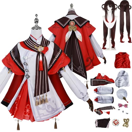 Tjlmomo Anime Hutao Cosplay Kostüm Neue Haut Spiel Genshin Impact Cosplay Outfits mit Perücke Rolle Varesa Uniform Rock Verkleidung Halloween Karneval Party Kleidung Zubehör Komplettset für Frauen Tjlmomo Anime Hutao Cosplay Kostüm Neue Haut Spiel Genshin Impact Cosplay Outfits mit Perücke Rolle Varesa Uniform Rock Verkleidung Halloween Karneval Party Kleidung Zubehör Komplettset für Frauen von Tjlmomo