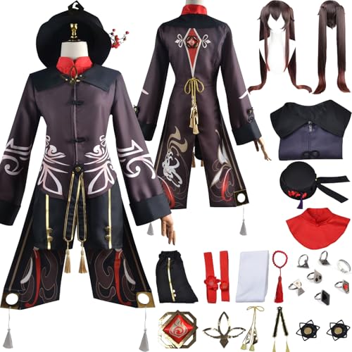Tjlmomo Anime Hutao Cosplay Uniform Kostüm Spiel Genshin Impact Cosplay Outfits mit Perücke Rolle Furina Uniform Rock Verkleidung Anzug Halloween Karneval Party Kleidung Zubehör Komplettset für Frauen Tjlmomo Anime Hutao Cosplay Uniform Kostüm Spiel Genshin Impact Cosplay Outfits mit Perücke Rolle Furina Uniform Rock Verkleidung Anzug Halloween Karneval Party Kleidung Zubehör Komplettset für Frauen von Tjlmomo