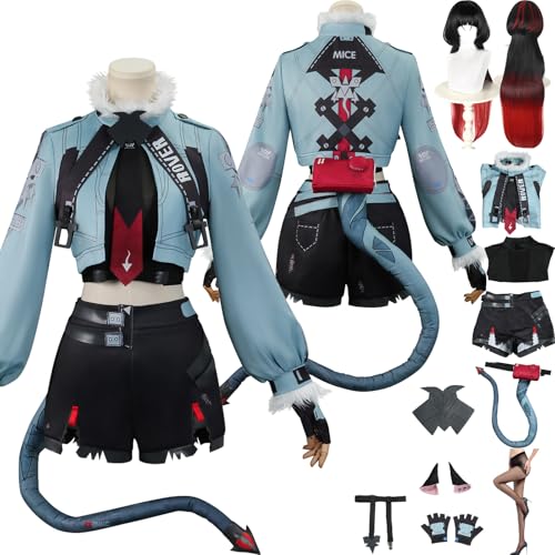 Tjlmomo Anime Jane Doe Cosplay Uniform Kostüm Spiel Cosplay Outfits mit Nicole Demara Rolle Perücke Uniform Rock Verkleidung Anzug Halloween Karneval Party Kleidung Zubehör Komplettset für Frauen Tjlmomo Anime Jane Doe Cosplay Uniform Kostüm Spiel Cosplay Outfits mit Nicole Demara Rolle Perücke Uniform Rock Verkleidung Anzug Halloween Karneval Party Kleidung Zubehör Komplettset für Frauen von Tjlmomo