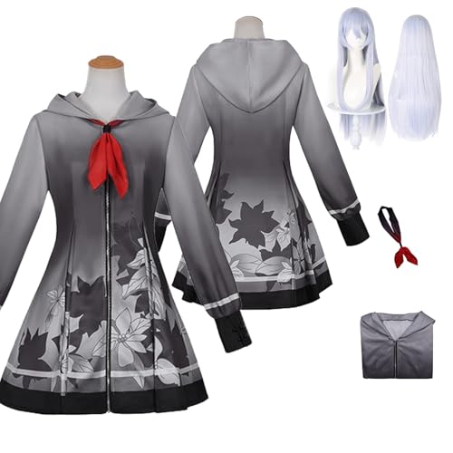 Tjlmomo Anime Kanade Yoisaki Grey Cosplay Uniform Kostüm Spiel Project Sekai Colourful Stage Cosplay Outfits mit Perücke Rolle Asahina Mafuyu Uniform Rock Verkleidung Anzug Halloween Party für Frauen Tjlmomo Anime Kanade Yoisaki Grey Cosplay Uniform Kostüm Spiel Project Sekai Colourful Stage Cosplay Outfits mit Perücke Rolle Asahina Mafuyu Uniform Rock Verkleidung Anzug Halloween Party für Frauen von Tjlmomo