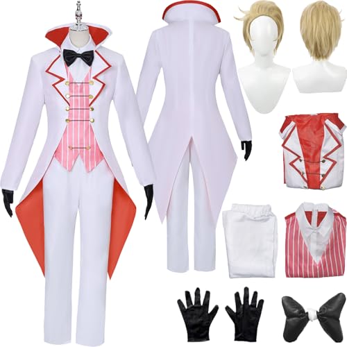 Tjlmomo Anime Lucifer Morningstar Cosplay Uniform Kostüm Spiel Hazbin Hotel Cosplay Outfits mit Perücke Rolle Alastor Uniform Verkleidung Anzug Halloween Karneval Party Kleidung Komplettset für Männer Tjlmomo Anime Lucifer Morningstar Cosplay Uniform Kostüm Spiel Hazbin Hotel Cosplay Outfits mit Perücke Rolle Alastor Uniform Verkleidung Anzug Halloween Karneval Party Kleidung Komplettset für Männer von Tjlmomo