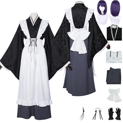 Tjlmomo Anime Marin Kitagawa Kimono Cosplay Uniform Kostüm Spiel Cosplay Outfits mit Perücke Rolle Uniform Rock Verkleidung Anzug Halloween Karneval Party Kleidung Zubehör Komplettset für Frauen von Tjlmomo
