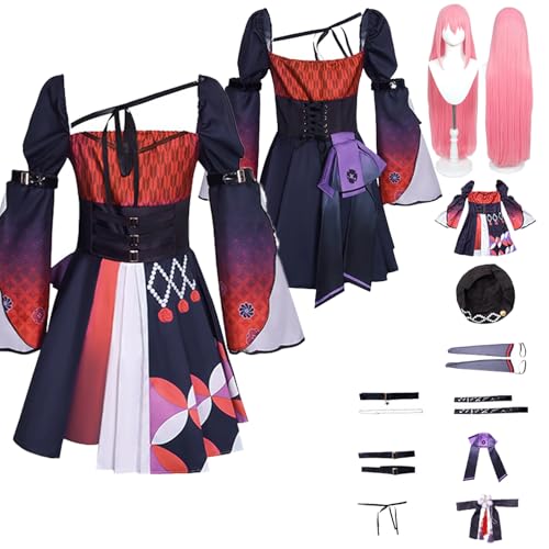 Tjlmomo Anime Megurine Luka Red Cosplay Uniform Kostüm Spiel Project Sekai Colourful Stage Cosplay Outfits mit Perücke Rolle Nene Kusanagi Uniform Rock Verkleidung Anzug Halloween Party für Frauen Tjlmomo Anime Megurine Luka Red Cosplay Uniform Kostüm Spiel Project Sekai Colourful Stage Cosplay Outfits mit Perücke Rolle Nene Kusanagi Uniform Rock Verkleidung Anzug Halloween Party für Frauen von Tjlmomo