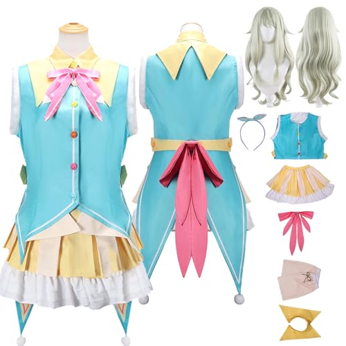 Tjlmomo Anime Nene Kusanagi Cosplay Kostüm Spiel Project Sekai Colourful Stage Cosplay Outfits mit Jacke Perücke Rolle Ena Shinonome Rock Anzug Halloween Karneval Party Kleidung für Frauen (M) von Tjlmomo